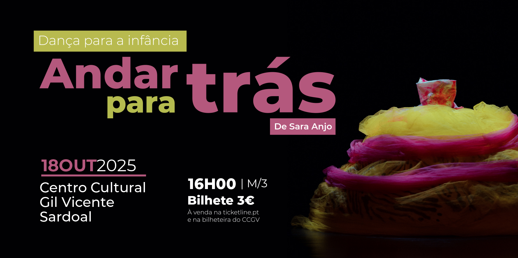 Espetáculo de dança para a infância “Andar para trás”  no Centro Cultural Gil Vicente